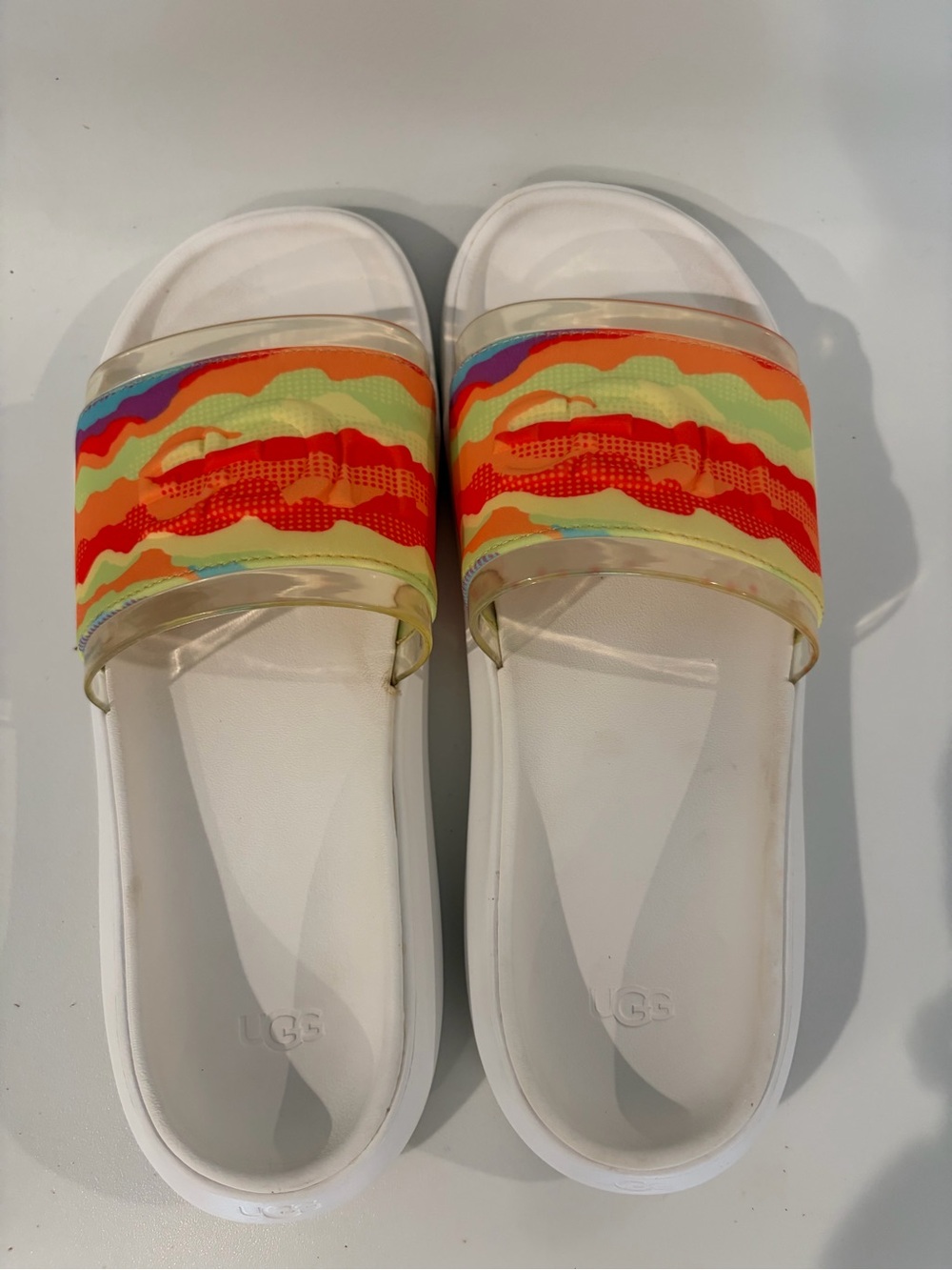 UGG Summer slides/ sandals- “cali collage “ size 9
